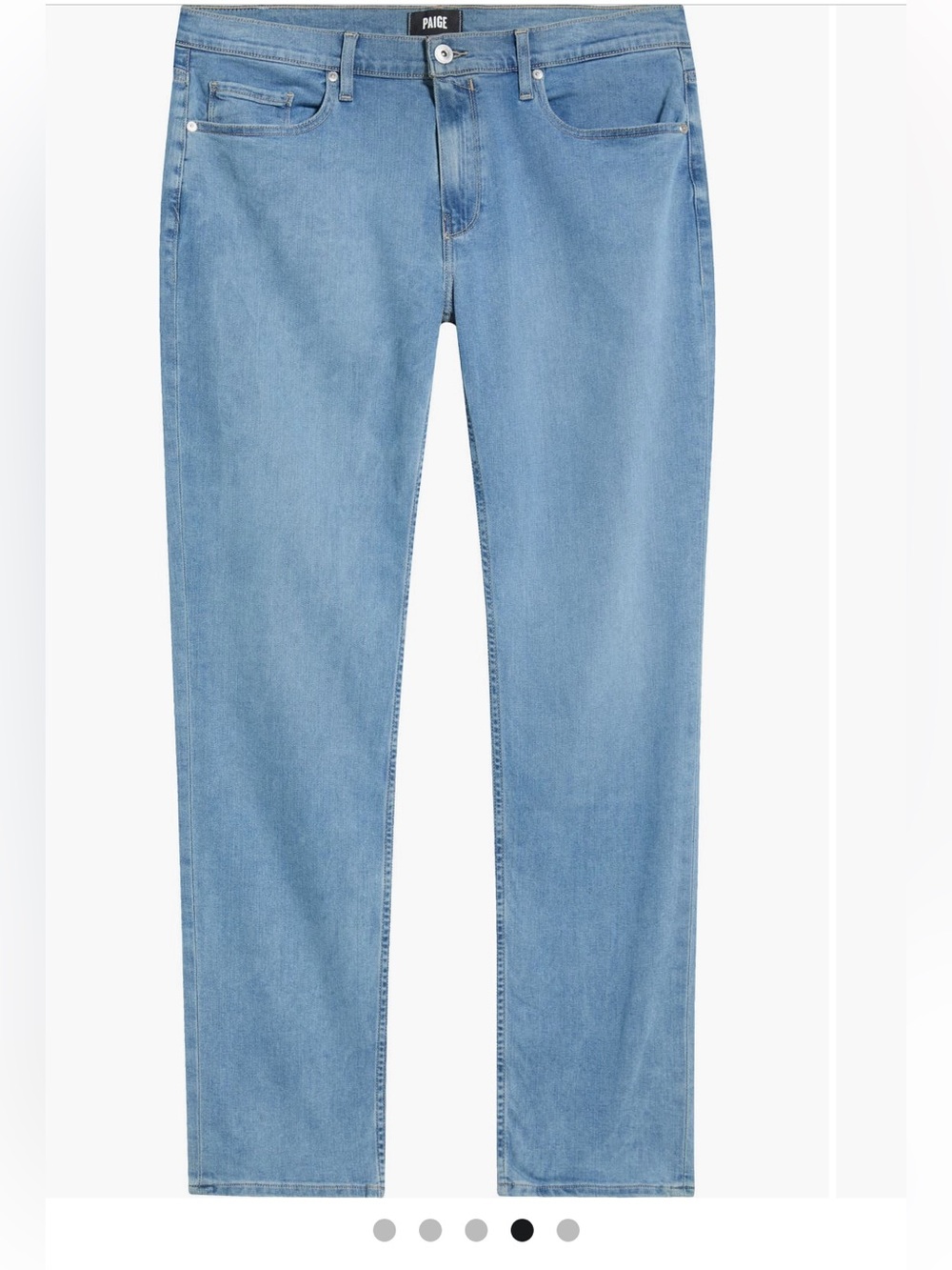 PAIGE Lennox Slim Straight Leg Jeans in Light Blue Wash